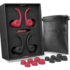 New Debedb StarMan Ear Plugs for Concerts Loud Music Noise Reduction Red & Black