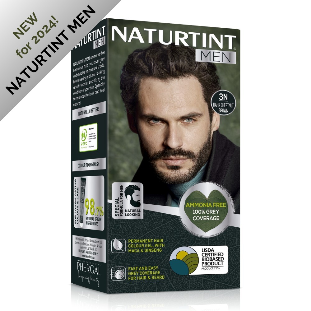 Naturtint Men Permanent Hair Colour Gel 3N Black for Hair Beard & Moustache