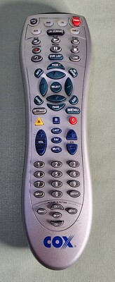 COX URC-7820B00-SA Silver Universal Remote Control w/Battery Cover - TESTED