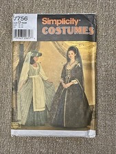 Simplicity Costumes 7756 Pattern renaissance dresses Uncut English french