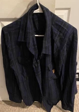 Brixton Bowery Flannel Shirt   - Blue/Purple Mens - Size XL - New With Tags