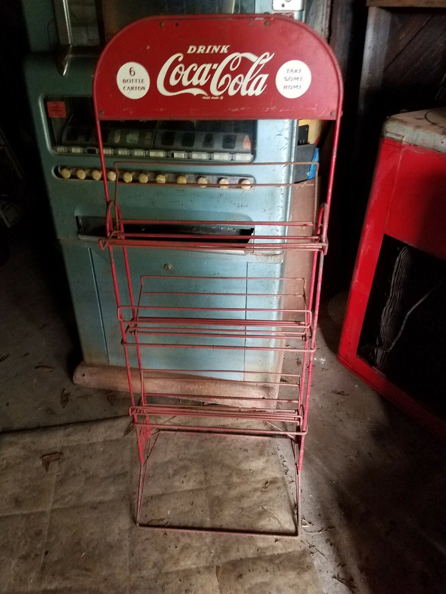 Vintage Coca-cola Bottle Return Rack Coke Display Antique Carton