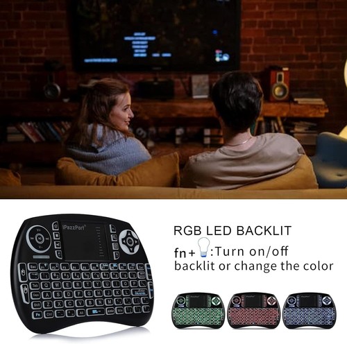 Mini Wireless Backlit Keyboard Touchpad 2.4G Bluetooth Rechargeable for TV PC - Picture 5 of 9