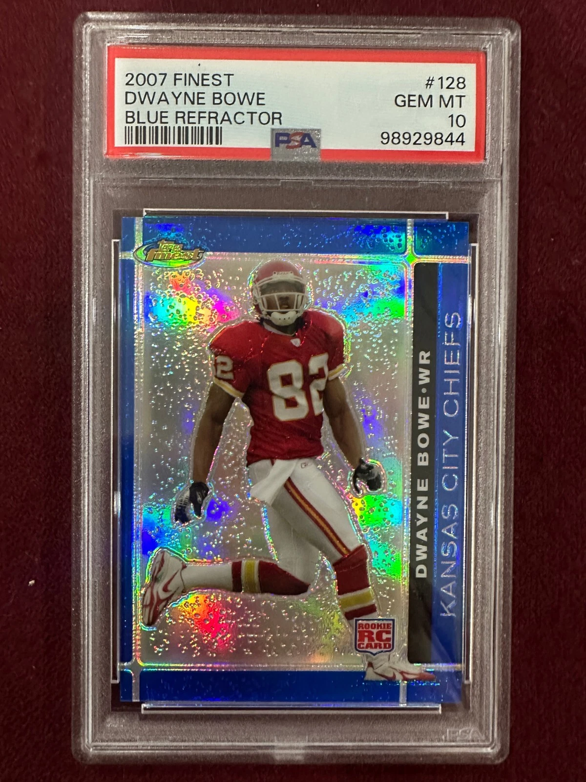 Dwayne Bowe Finest #128 Blue Refractor