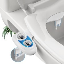 Ultra-Slim Bidet Attachment for Toilet, Retractable Dual Nozzles for Hygienic...