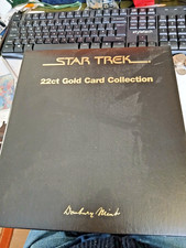 Star Trek Danbury Mint 22ct Gold Card Complete Set of 48 with COA. & Folder.