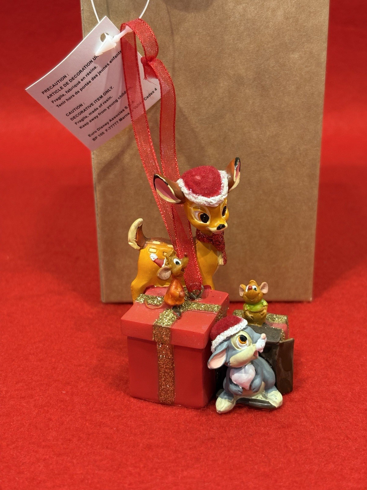 Disneyland Paris Bambi Thumper Jaq Gus Christmas Tree Decoration Ornament