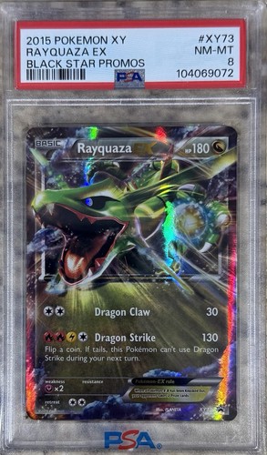 Pokemon 2015 Rayquaza EX XY73 Black Star Promo PSA 8