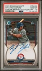 2023 Bowman Draft Wyatt Langford Chrome Auto 1st #CDA-WL Rangers PSA 10