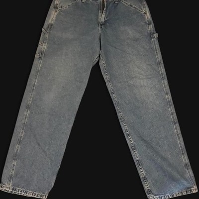 Lee Carpenter Dungarees Jeans Medium Wash Workwear 38x34