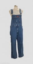 Dickies Women's Relaxed Fit Denim Overalls Size 32x30 Blue Workwear Utility