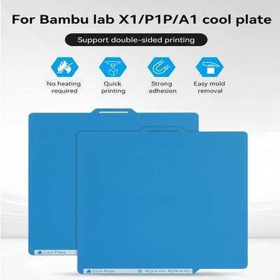 Für Bambu Lab X1 P1P A1 Doppelseitiges Drucken Build Cool Plate 3D Drucker Teile