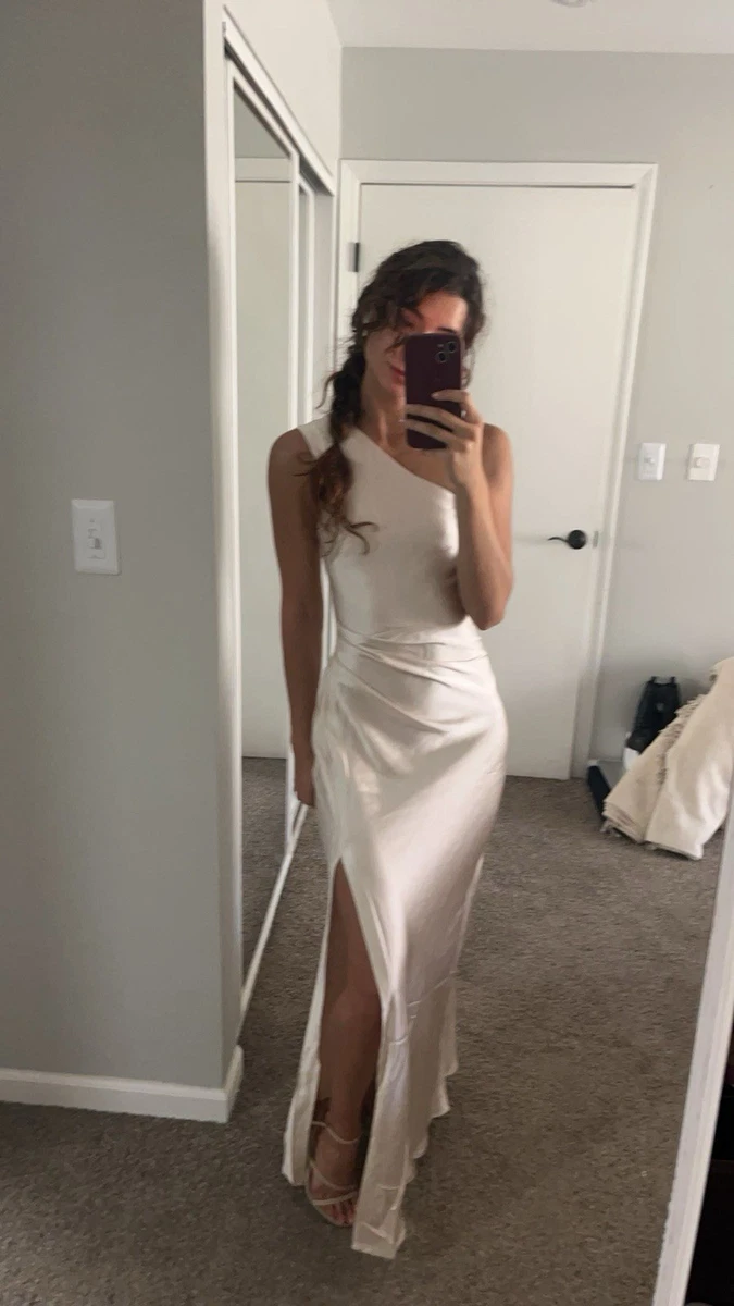 Satin White Dresses for Women for sale | eBay