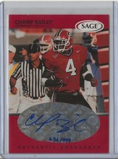 CHAMP BAILEY 1999 Sage Red Authentic Auto Autograph 636/999 READ