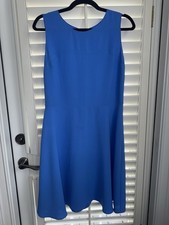 Loft Women’s Blue Sleeveless Lightweight Dress Summer Size 8 Classic Preppy