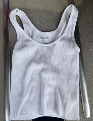 John Half Women's Light Pink Ribbed Knit Scoop Neck Wide Strap Sleeveless Tank