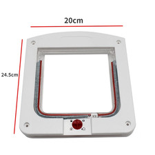 S/L 2 Colors Cat Flap Door with 4 Way Lock Security Flap Door for Dog Cat Kitten
