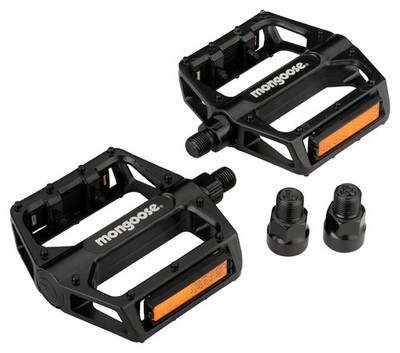 Mountain Bike Pedals Set of 2 Alloy Lightweight with Reflectors Fits 1/2 9/16