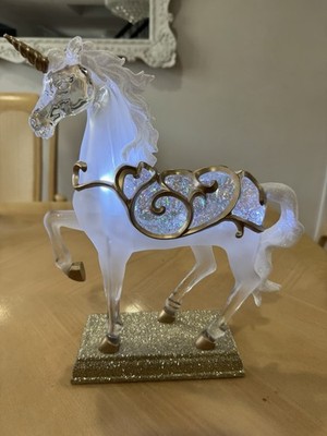 Unicorn Figural Glitter Globe Fantasy Decor Mythical Collectible NEW in Box