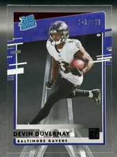 2020 Devin Duvernay Clearly Donruss Rated Rookies Red #/199 SP RC Rookie Ravens