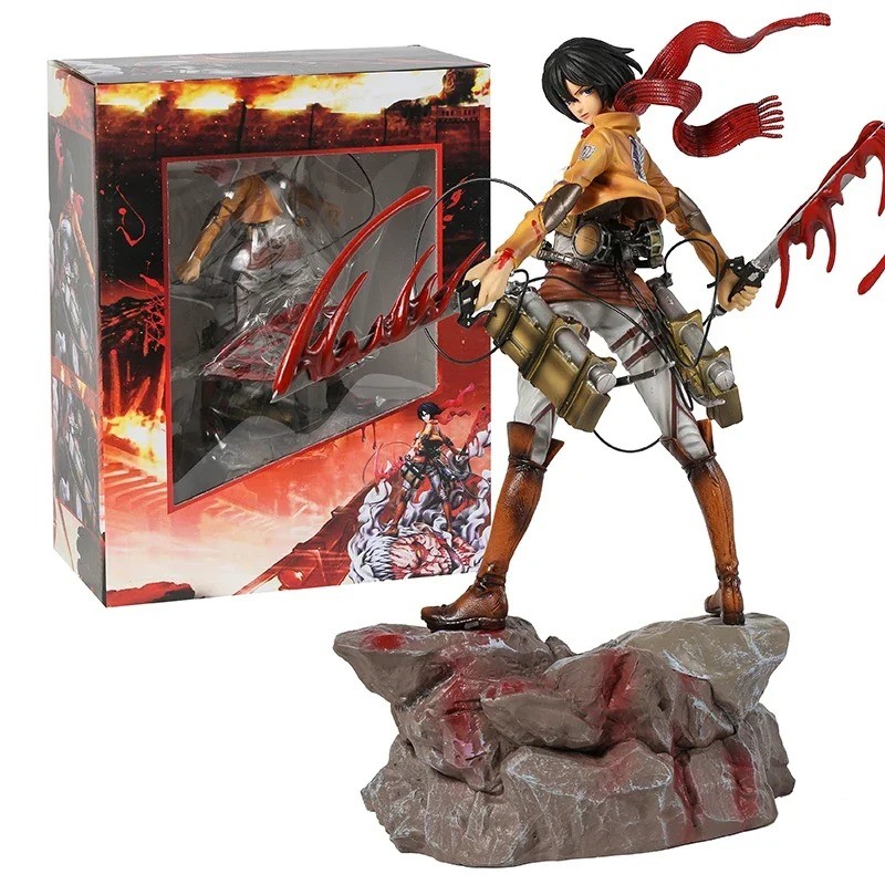 Attack on Titan Levi y Mikasa Ackermann 36 cm Figura Coleccionista Modelo Premium