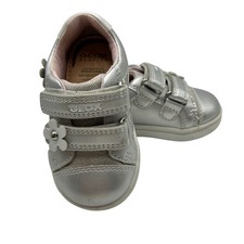 Geox Respira Toddler Girls Silver Metallic Glitter Flower Sneakers Size US 4.5