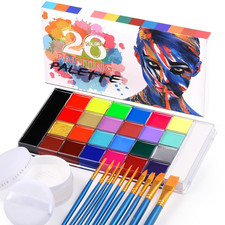 Face Painting Kit, 26 Colors Oil Based Face Body Paint Palette with