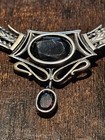 Vintage  835 Silver Necklace Garnet — photo 9