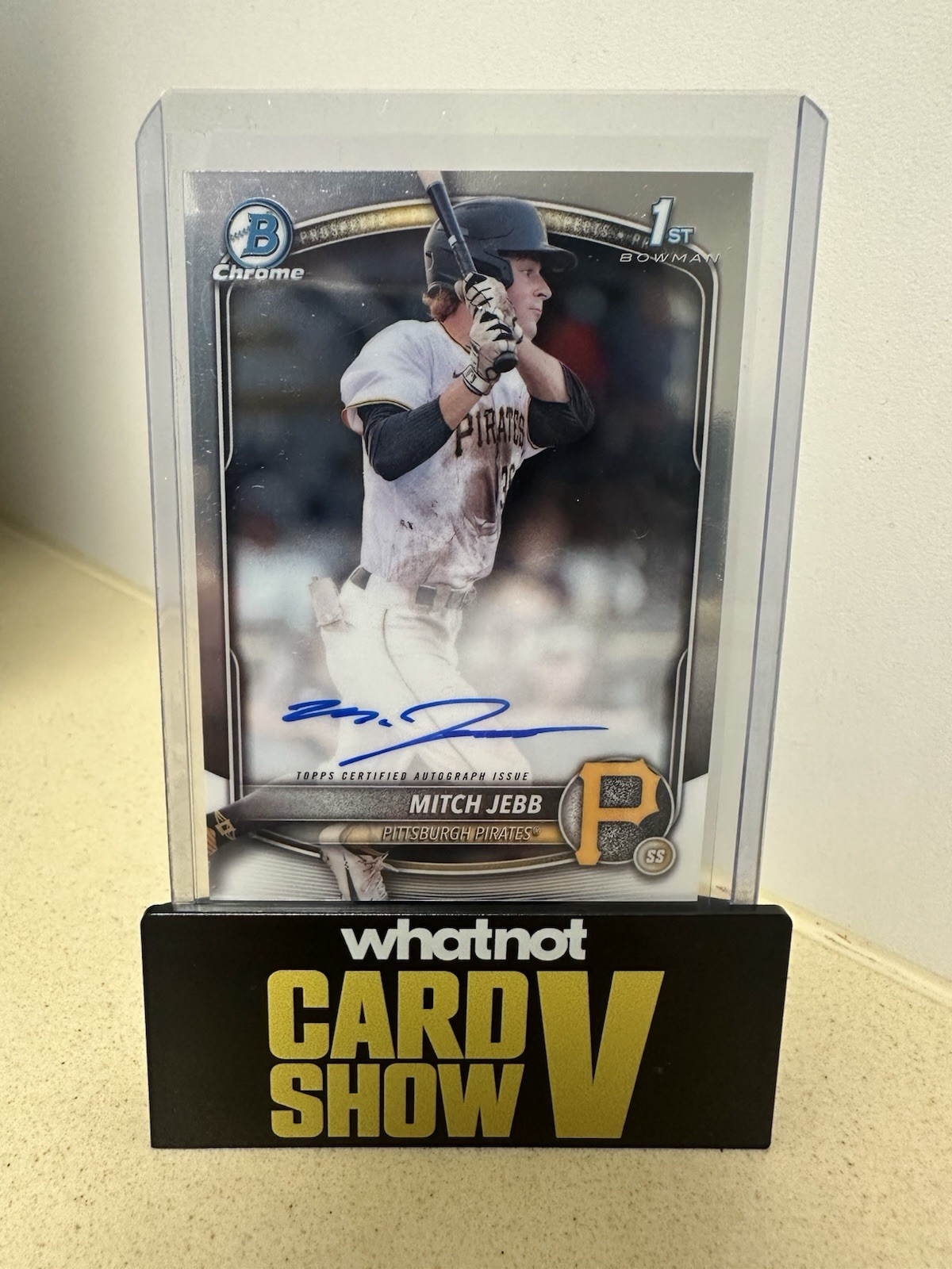 2025 Topps Bowman Chrome #CPA-MJ Mitch Jebb 1st Auto Pirates Prospect