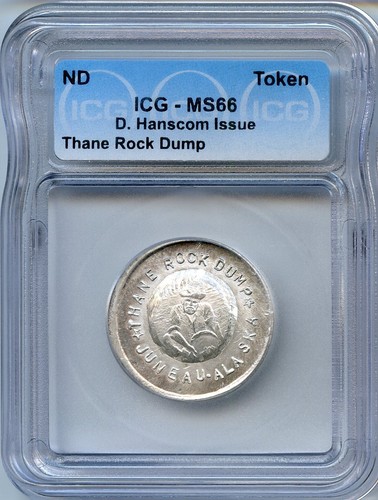 FINEST KNOWN! Thane Rock Dump Silver Die Trial / ICG MS66 TOP POP! Alaska Miner