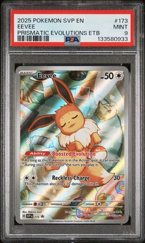 2025 POKEMON PRISMATIC EVOLUTIONS ELITE TRAINER BOX #173 EEVEE PSA 9