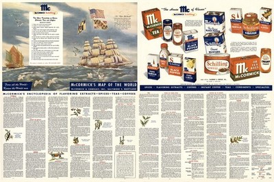 McCORMICK'S ENCYCLPEDIA OF FLAVORING EXTRACS MAP OF THE WORLD