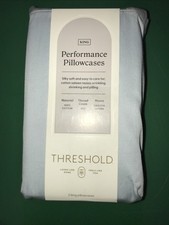 Threshold King Size 400 TC Performance Pillowcase Set - Light Blue