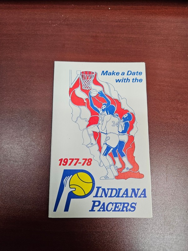 ES25 Indiana Pacers 1977/78 NBA Basketball Pocket Schedule - Marathon