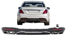 Stoßstange Diffusor Endrohre für Mercedes S-Klasse W222 MOPF Sport Line 17-2020 Stoßstange Diffusor Endrohre für Mercedes S-Klasse W222 MOPF Sport Line 17-2020