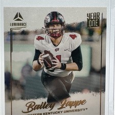 Panini 2022 Luminance Year One Rookie Auto Bailey Zappe YSR-BZA Western Kentucky