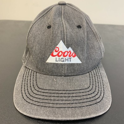 VINTAGE Coors Light Hat Gray Strap Back 