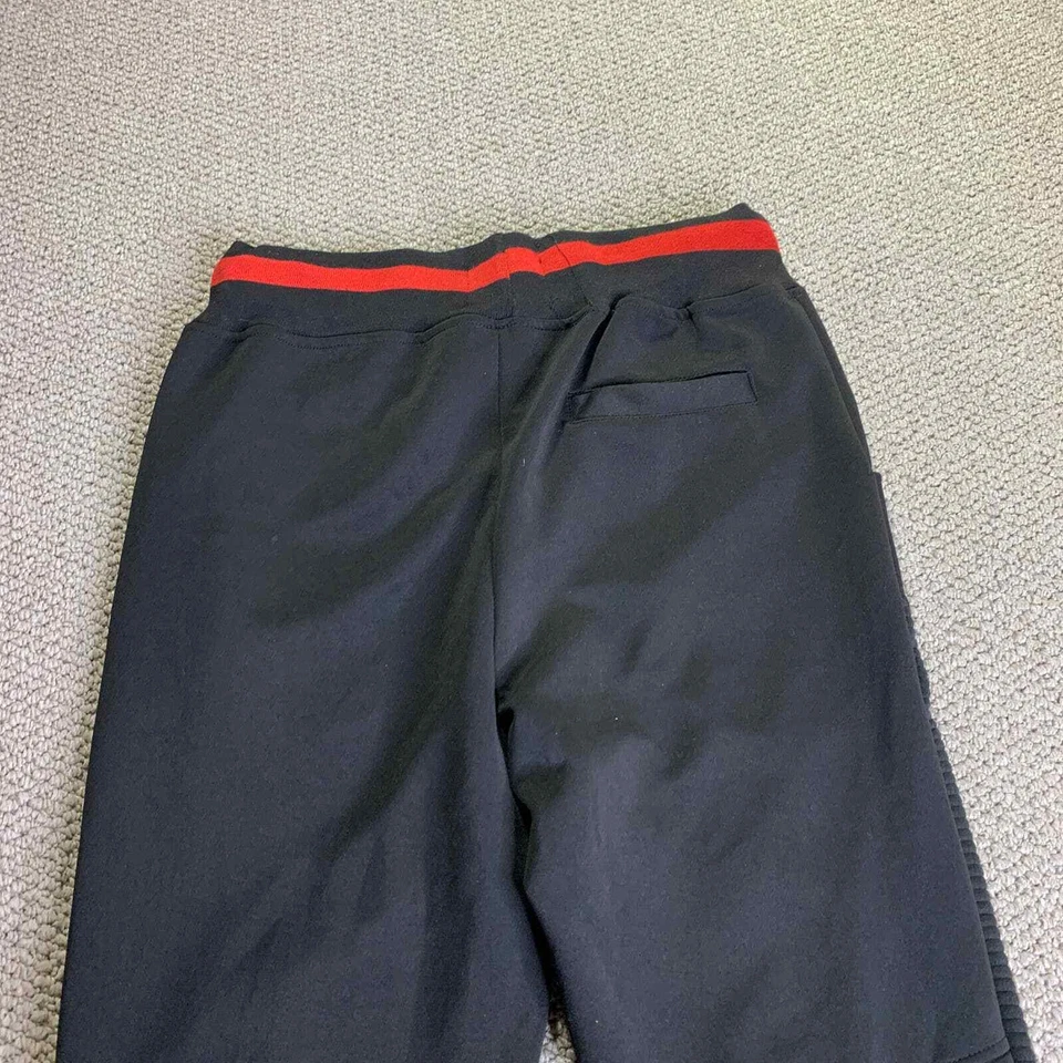 Pantalones para hombre Sacred Crown talla mediana negros con cordón para moto joggers bolsillos Foto 4 de 4