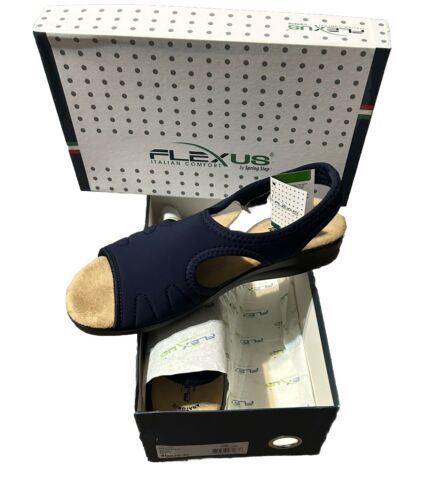 Flexus Nyaman Women's Navy Lycra easy to slip on comfort sandal