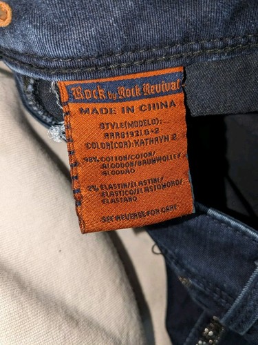 Rock Revival Modelo Kathryn Legging Jeans Womens 29x31 Blue Denim Jeggings Taper - Picture 6 of 8