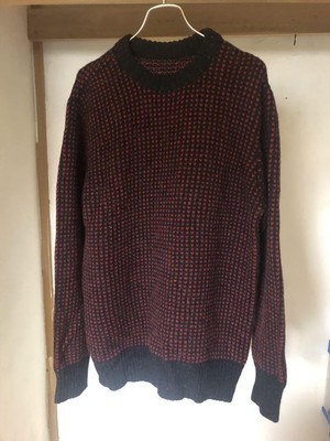 LL Bean Birdseye Knit Wool Sweater Crewneck Long Sleeve Size Large 