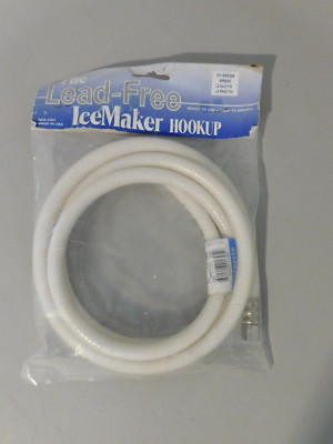 IceMaker HookUp Line NEW 5 Ft 1/4C x 1/4C Poly braided NDA Lead Free