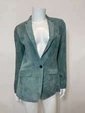 Nwot Forte_forte Corduroy Blazer In Blue Green Size 0
