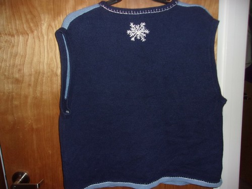 WOMAN'S SIZE 18W 20W 18 20 FROSTY VEST SNOWMAN SNOWFLAKES FALL WINTER - Picture 3 of 3