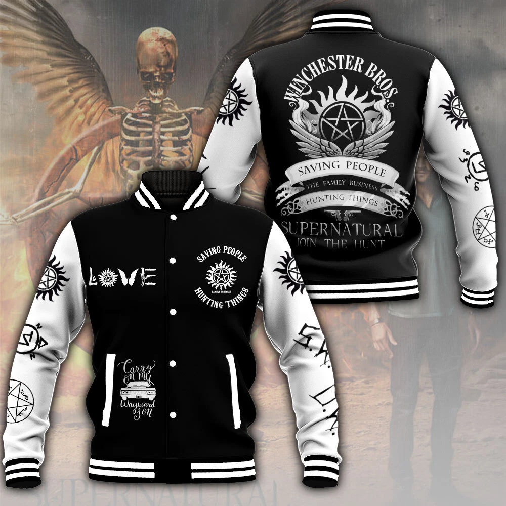 Supernatural Movies Baseball Jacket For Fan