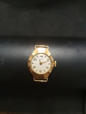 Montre ancienne mecanique Lov Pour femme en plaque or Ref G373