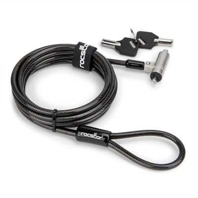 Rocbolt N19 Security Cable Lock For Nano-Shaped Slots   (2) Keys   TAA