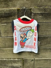 Vintage 1989 Nintendo Slam Dunk Mario Youth Shirt Size 4 used