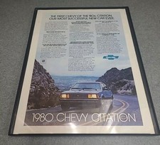 Chevy Citation 1980 Framed Print Ad 1979 8.5x11 Wall Decor