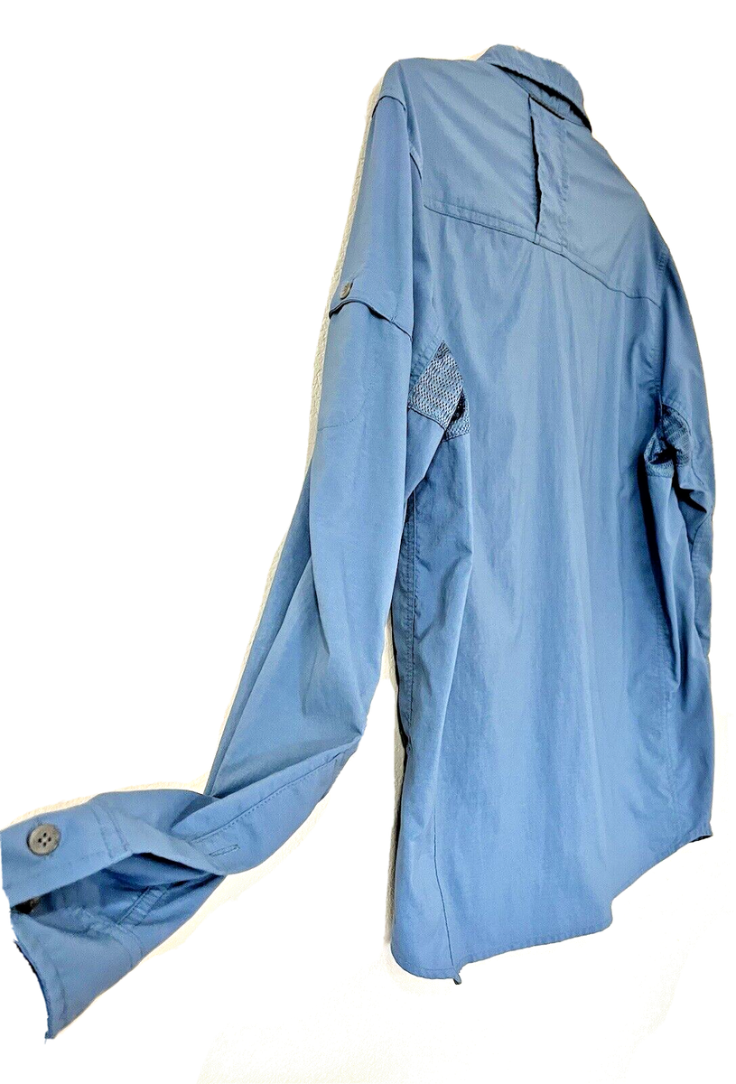 Chemise De Randonnée Homme REI, Bleu Moyen, Nylon Stretch, Manches Longues